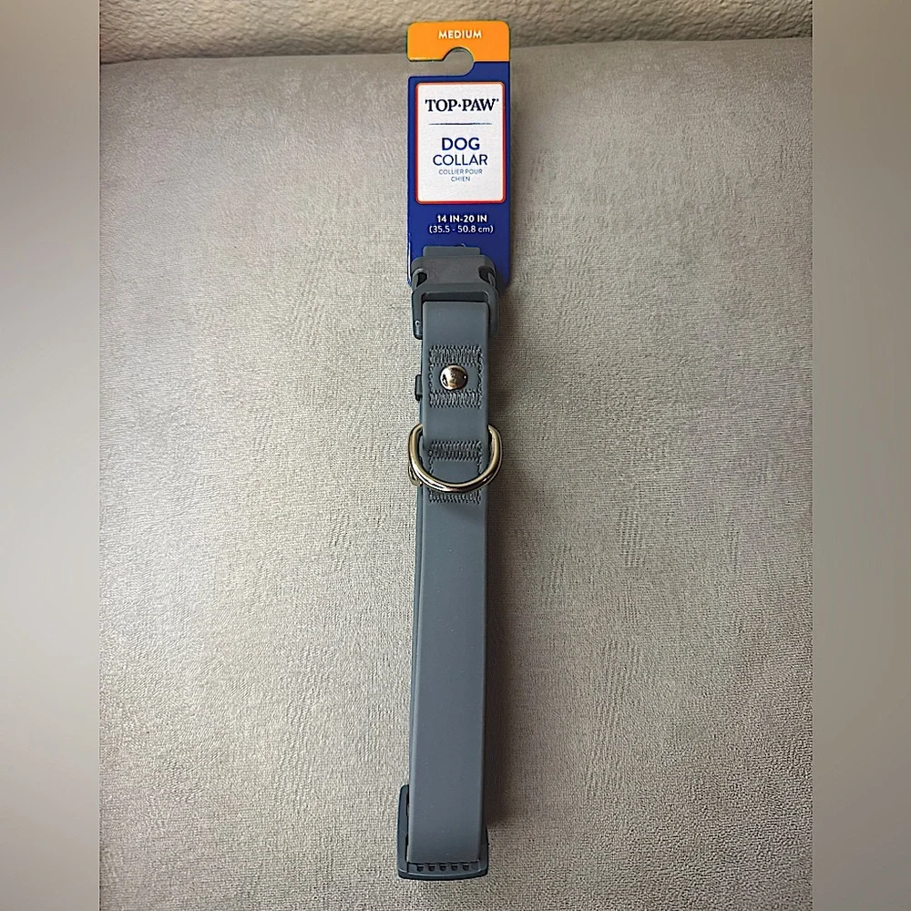Dog Collar, Slate Blue, Size Medium — Top Paw